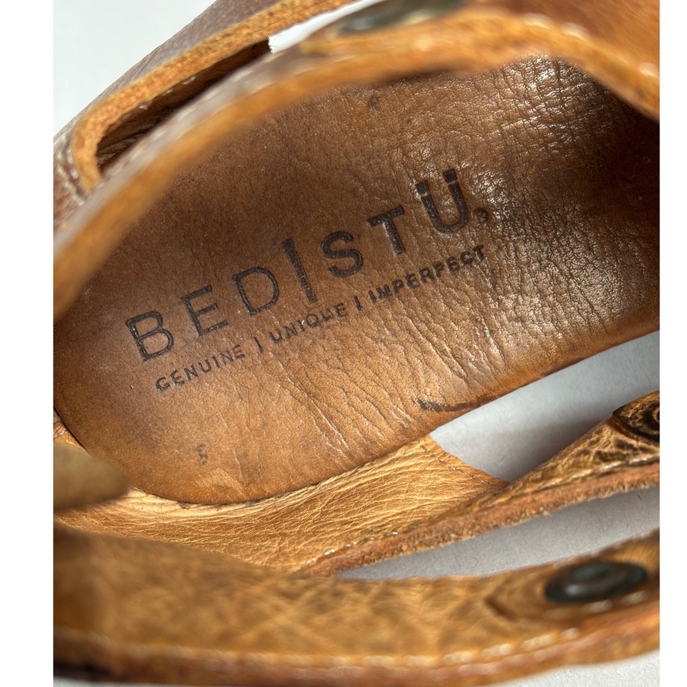 Bed Stu Womens Brown Soto Leather Sandals Size 6 Boho Gladiator Rustic Flats - Picture 9 of 12